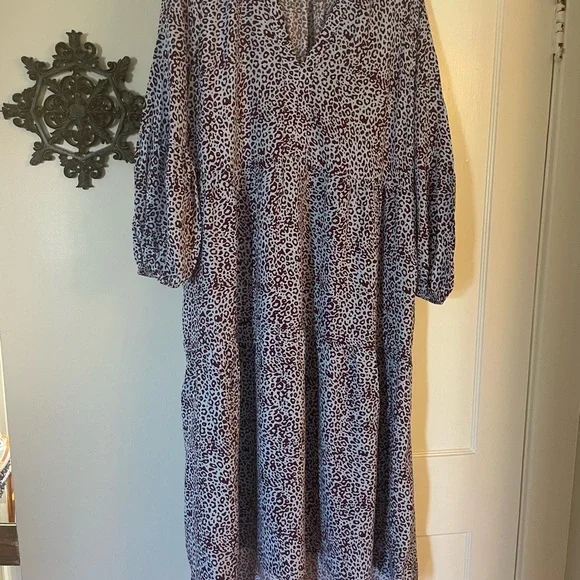 Terra & Sky | Dresses | Maxi Dress Purple On Blue Slightly Longer In The Back  Then Front | Poshmark